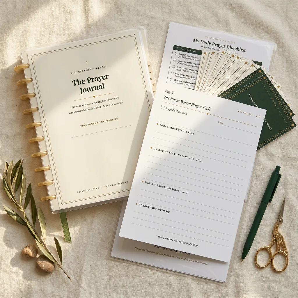 Ebook with printable prayer journal and scripture cards