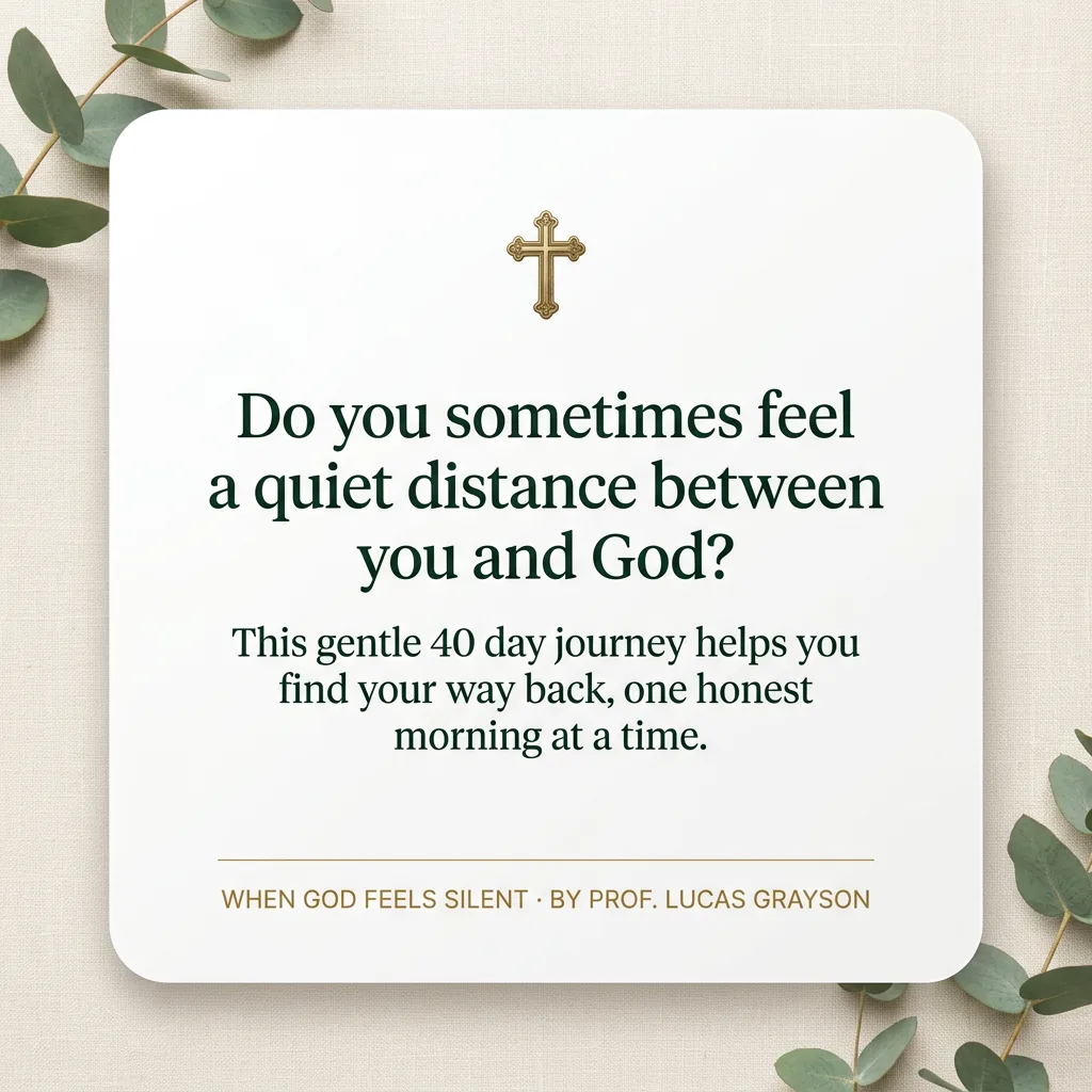 Do you sometimes feel a quiet distance between you and God? This gentle 40 day journey helps you find your way back